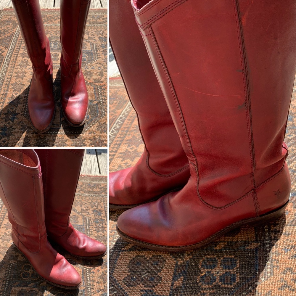 Frye Leather Rider Pull On Boots